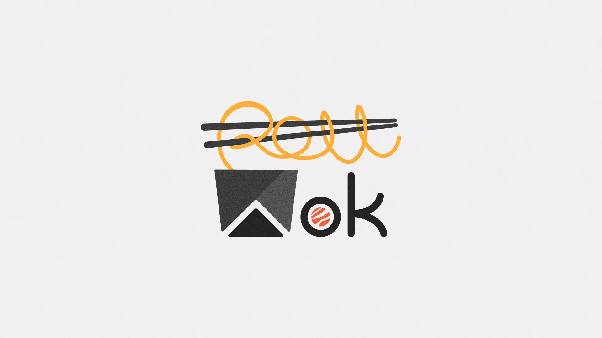 Разработка логотипа суши-бара «Roll Wok Club» в Чите